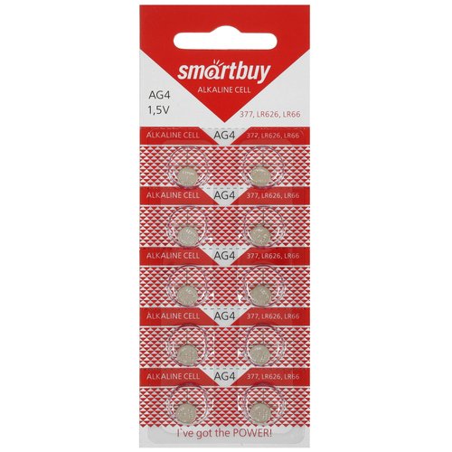 Батарейка Smartbuy LR66 (AG4/G4/LR626/377A/177)