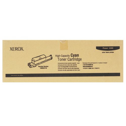Картридж лазерный Xerox 106R01218 голубой, с чипом