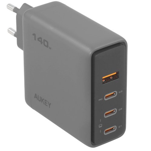 Сетевое зарядное устройство Aukey Comet Mix 140W серый