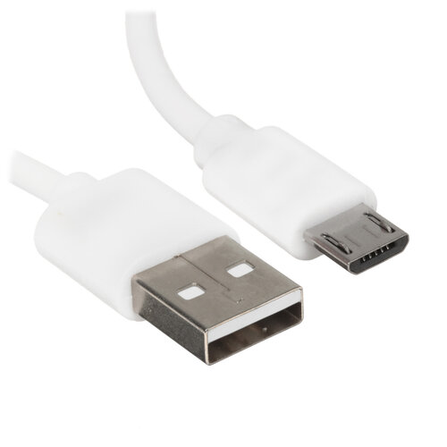 Кабель Aceline micro USB-B - USB Type-A белый 1 м