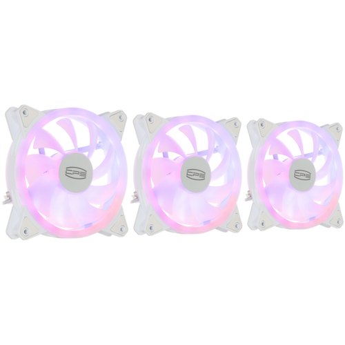 Комплект вентиляторов PCCooler F3 T120 ARGB [F3-T120WHAM3-GL] белый