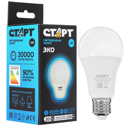 Лампа светодиодная Старт LEDGLSE27 20W 65 WS