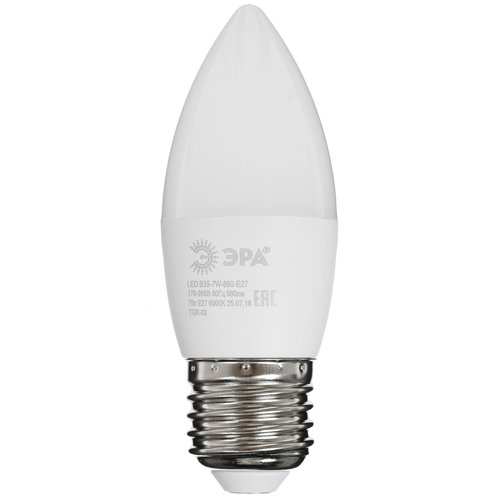 Лампа светодиодная ЭРА LED E27/B35/7w/860