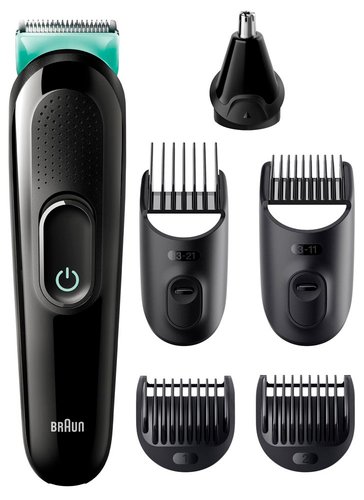 Триммер Braun MGK3321 черный/голубой