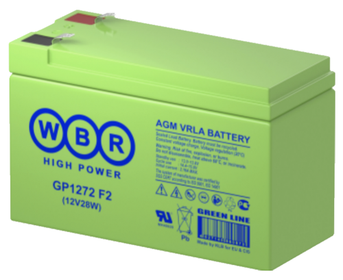 Купить Аккумуляторная батарея для ИБП WBR GP1272 F2 (12V28W) в интернет ...