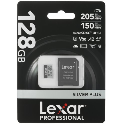 Карта памяти Lexar Professional Silver Plus microSDXC 128 ГБ [LMSSIPL128G-BNANC]