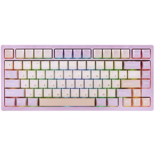 Клавиатура  проводная + беспроводная WOBKEY Rainy75 Pro цвет фиолетовый