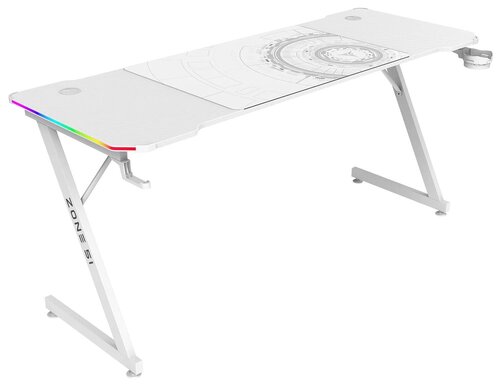 Стол компьютерный ZONE 51 TRINE 160 RGB белый