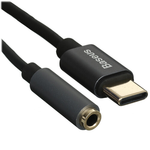 Кабель   Baseus USB Type-C - jack 3.5 мм черный
