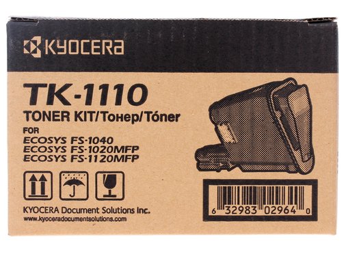 Картридж лазерный Kyocera TK-1110 черный, с чипом