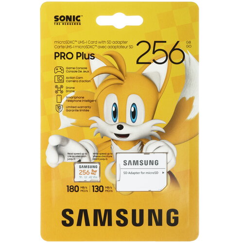 Карта памяти Samsung PRO Plus microSDXC 256 ГБ [MB-MD256SA/LC1]