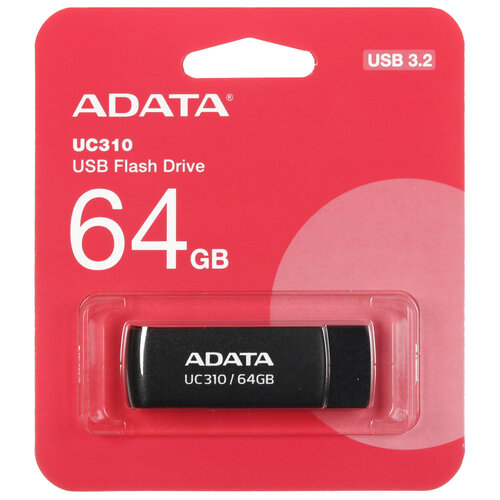 Память USB Flash 64 ГБ A-Data UC310 [UC310-64G-RBK]