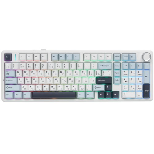 Клавиатура  проводная + беспроводная AULA F99 Pro цвет белый