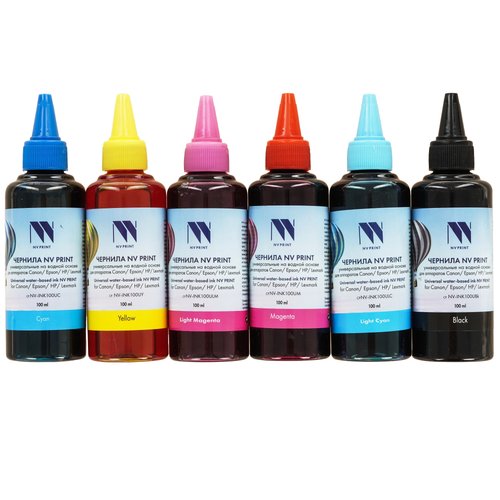 Чернила водорастворимые NV Print NV-INK100U-6 голубой, желтый, пурпурный, светло-голубой