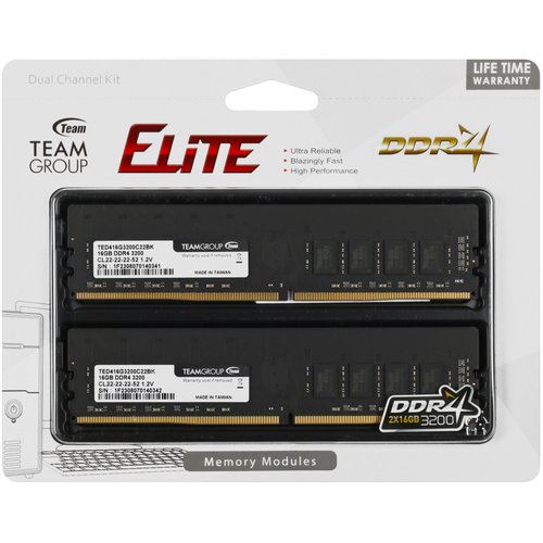 Оперативная память Team Group ELITE [TED432G3200C22DC01] 32 ГБ