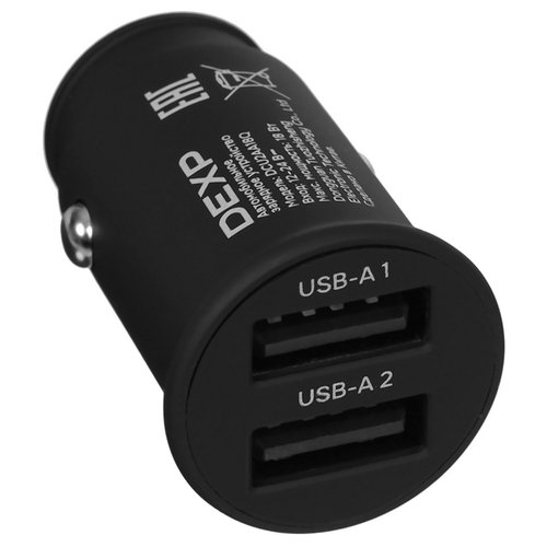Автомобильное ЗУ DEXP DCU2AA18Q черный