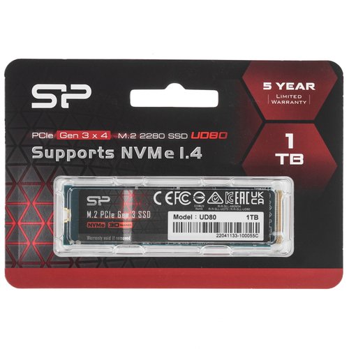 1000 ГБ M.2 NVMe накопитель Silicon Power UD80 [SP01KGBP34UD8005]