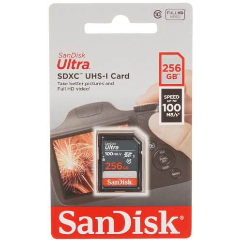 Карта памяти SanDisk Ultra SDXC 256 ГБ [SDSDUNR-256G-GN3IN]
