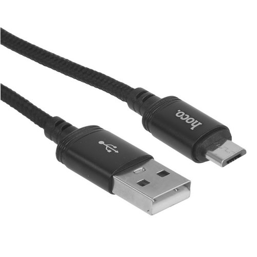 Кабель Hoco micro USB-B - USB Type-A черный 2 м