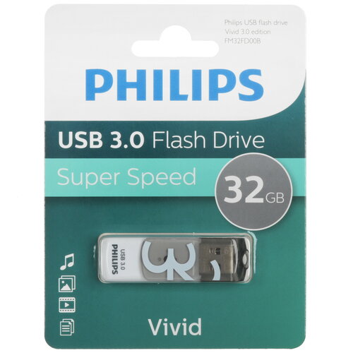 Память USB Flash 32 ГБ PHILIPS VIVID3.0 [FM32FD00B/97]