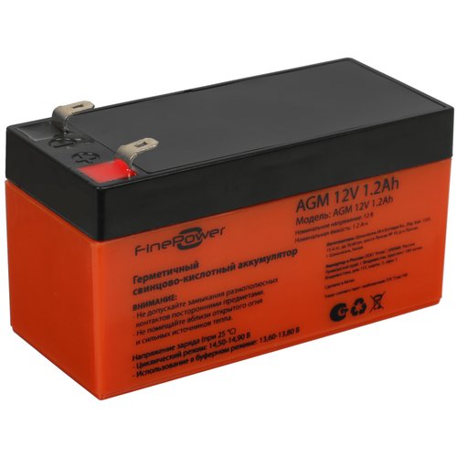 Uninterruptible power supply battery FinePower AGM 12V 1.2Ah