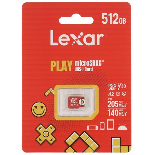 Карта памяти Lexar PLAY microSDXC 512 ГБ [LMSPLAY512G-BNSNG]