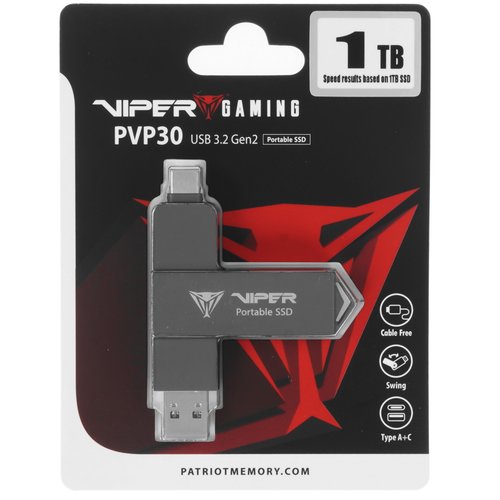 1000 ГБ Внешний SSD Patriot Viper PVP30 [PVP301TB28UDG]