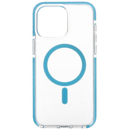Накладка  MOCOLL Jelly Series для Apple iPhone 15 Pro Max голубой/прозрачный