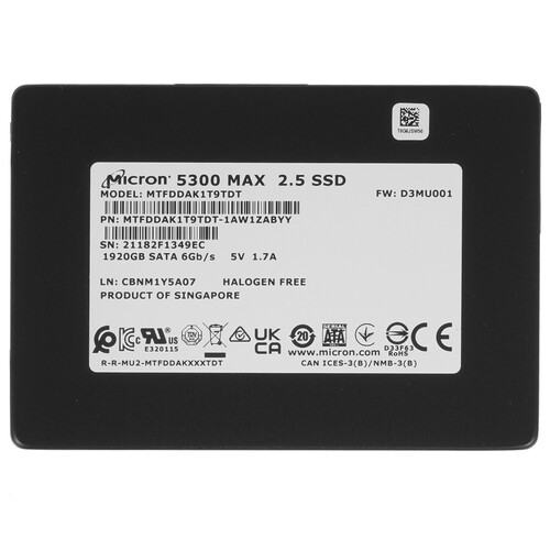 Купить 1920 ГБ Серверный SSD накопитель Crucial Micron 5300 MAX ...