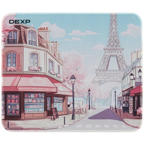 Коврик DEXP OM-CARTOON-CITIES-Paris M (M) розовый