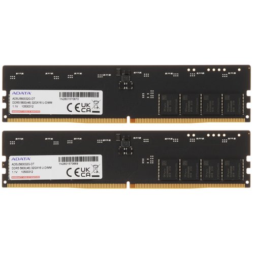 Оперативная память DDR5 UDIMM ADATA [AD5U560032G-DT] 64 ГБ