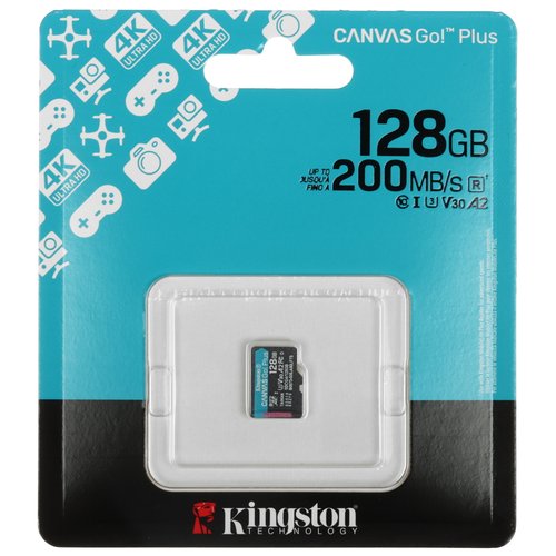 Карта памяти Kingston Canvas Go! Plus microSDXC 128 ГБ [SDCG4/128GBSP]