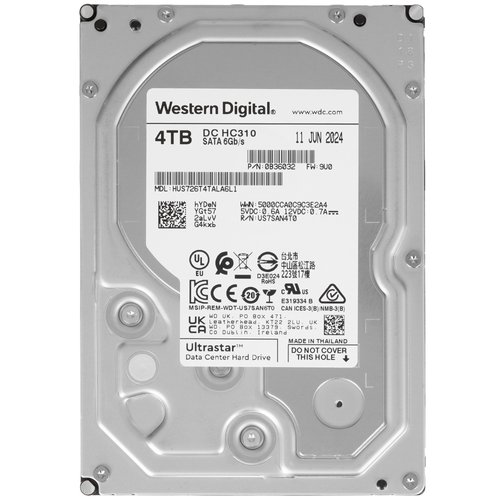 4 ТБ Жесткий диск WD Ultrastar DC HC310 HUS726T4TALA6L1 [0B36032]