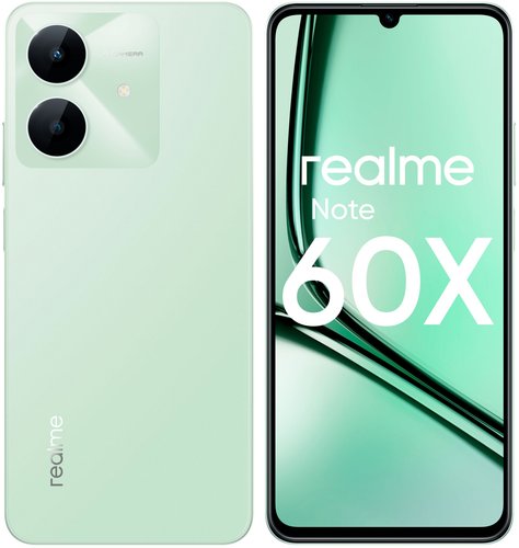 6.74" Смартфон realme Note 60x 128 ГБ зеленый