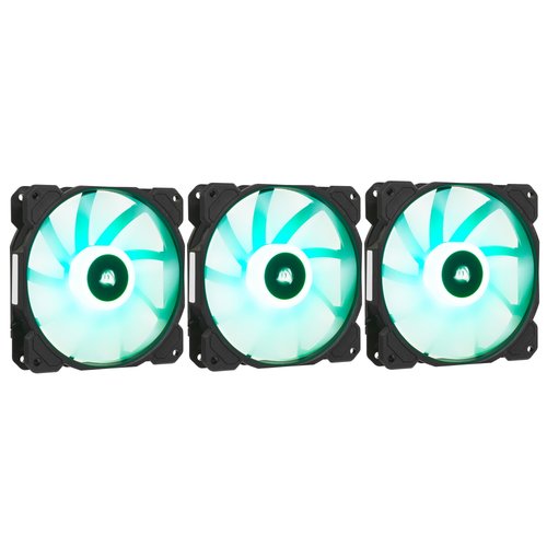 Комплект вентиляторов Corsair iCUE SP120 RGB ELITE [CO-9050109-WW] черный