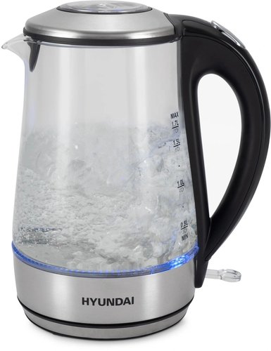 Электр чайнек Hyundai HYK-G8406 серебристый