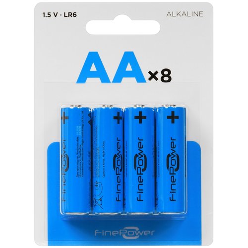 Батарейка FinePower [AA, Щелочная, 8 шт.] [V.2]