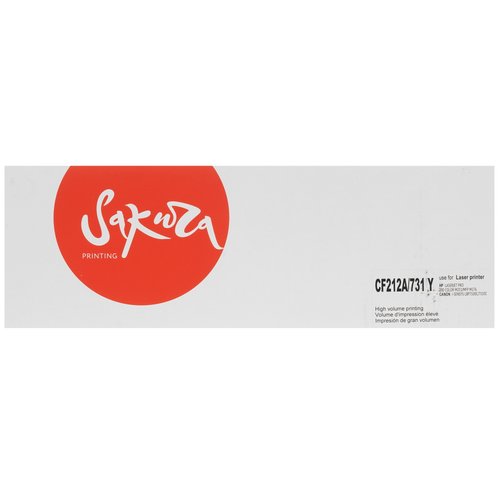 Картридж лазерный SAKURA CF212A/731Y желтый, с чипом