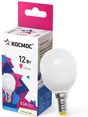 Лампа светодиодная Космос LkeLED12wGL45E1430