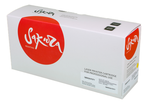Картридж лазерный SAKURA Q6002A желтый, с чипом