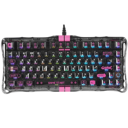 Клавиатура  проводная GravaStar Mercury V75 Lite Transparent Black цвет черный