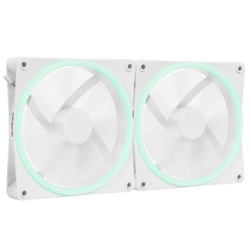 Комплект вентиляторов NZXT F140 RGB DUO Double pack [RF-D14DF-W1] белый