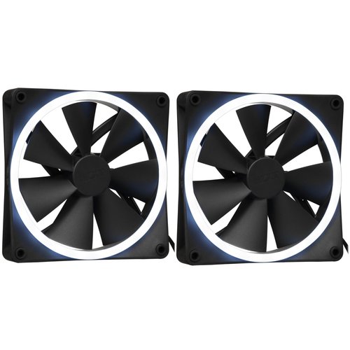Комплект вентиляторов NZXT F140 RGB DUO Double pack [RF-D14DF-B1] черный