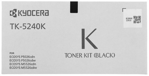 Картридж лазерный Kyocera TK-5240K черный, с чипом