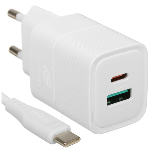 Сетевое зарядное устройство KEYRON K25ACCQCPDGaNW белый