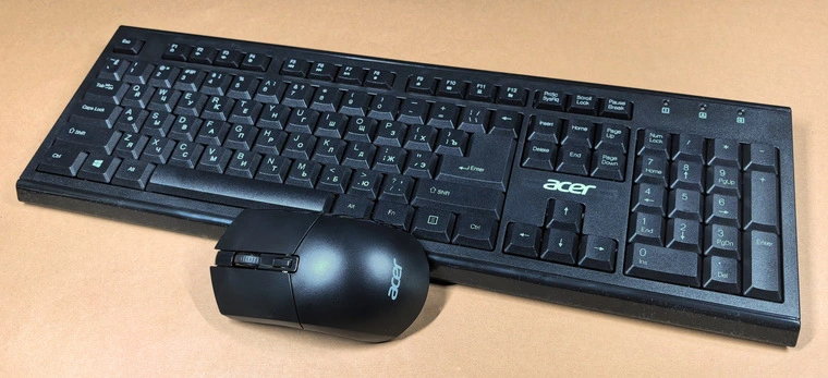 Обзор беспроводного набора клавиатура и мышь Acer ОКR120