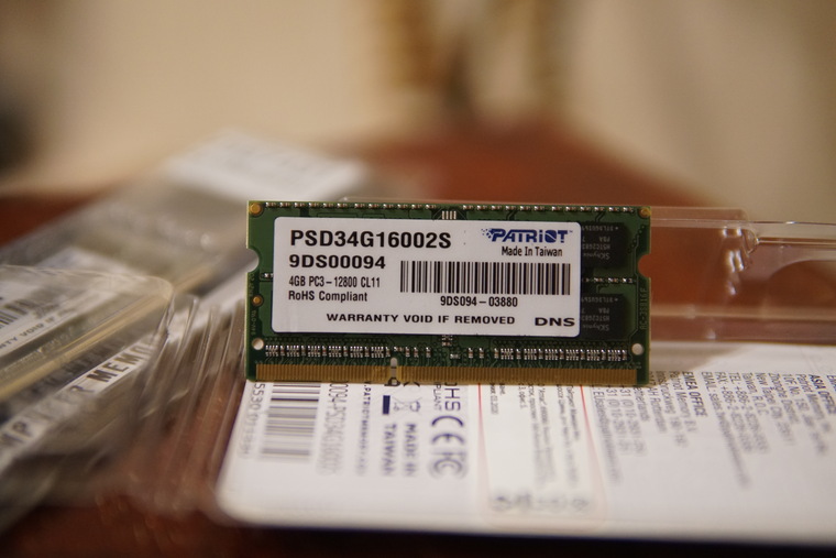 Когда 1600 МГц дешевле чем 1333 МГц: обзор модуля памяти DDR3 для ноутбука Patriot Signature 4Gb [PSD34G16002S]