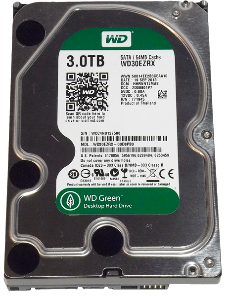 Обзор и тестирование жесткого диска WD Green 3 Tb WD30EZRX