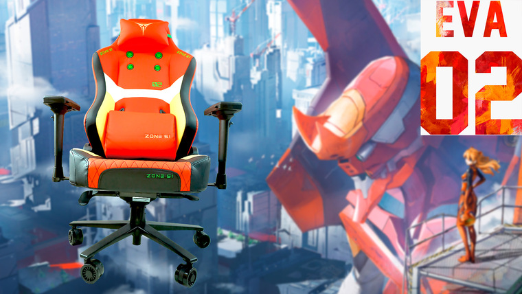 Обзор игрового кресла ZONE 51 EVA 02 The dream of Evangelion ...