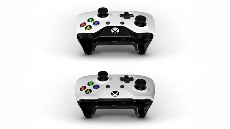 Модели контроллера Xbox без Bluetooth (сверху) и с Bluetooth (снизу)